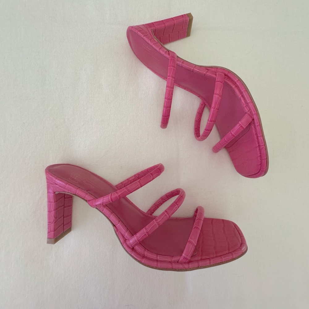 Charlotte Stone Embossed Heels
